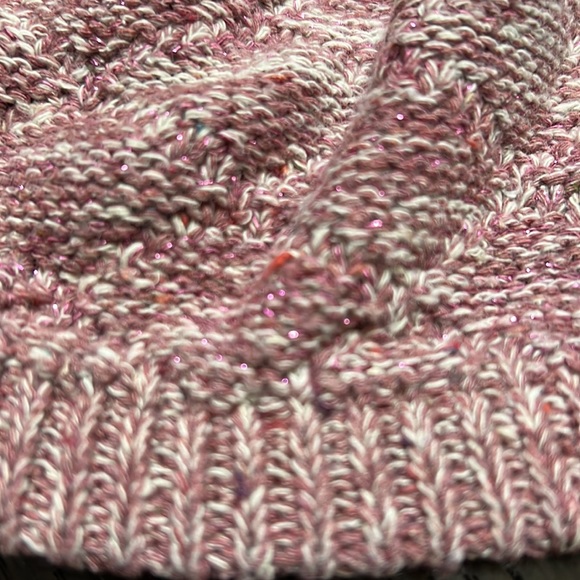 Yellow 108 Pink & White w/Metallic Glitter Skull Cap Beanie Winter Hat Skully OS - Picture 5 of 10